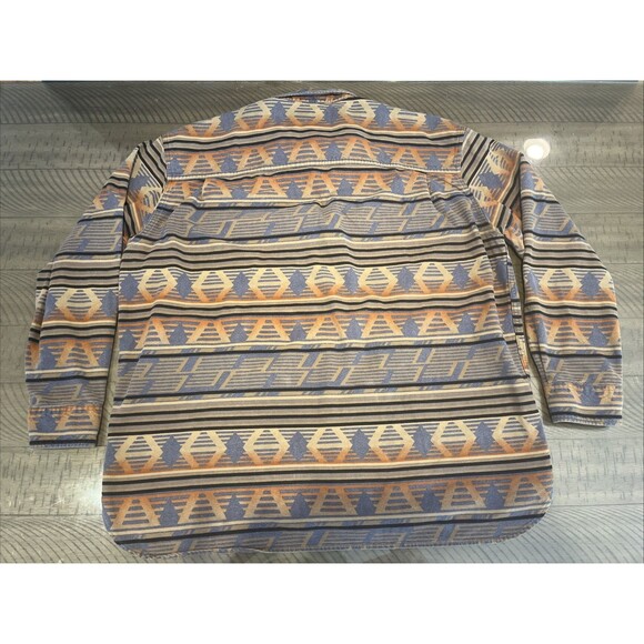 Cabela's Shirt Mens size 2XLT Chamois Button-up Deer Skin Soft Aztec Print - Picture 6 of 7
